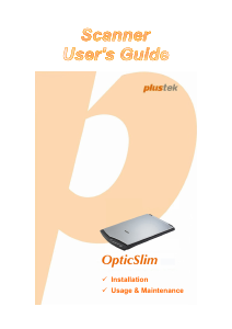 Handleiding Plustek OpticSlim 2610 Plus Scanner