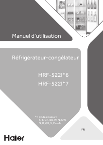 Mode d’emploi Haier HRF-522IG7 Réfrigérateur combiné