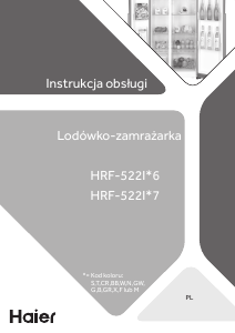 Instrukcja Haier HRF-522IG7 Lodówko-zamrażarka