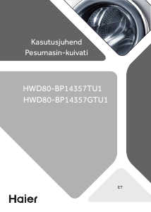 Rokasgrāmata Haier HWD80-BP14357TU1 Veļas mašīna ar žāvētāju