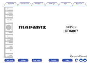 Handleiding Marantz CD6007 CD speler