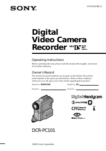 Handleiding Sony DCR-PC101E Camcorder
