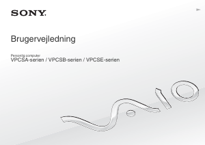 Brugsanvisning Sony Vaio VPCSB4C5E Bærbar computer