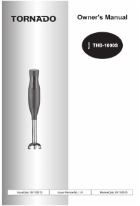 Handleiding Tornado THB-1000S Staafmixer