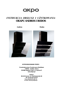 Instrukcja Akpo Andros Okap kuchenny