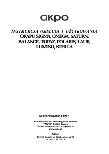 Instrukcja Akpo Lumino Okap kuchenny