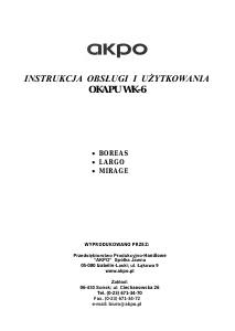 Instrukcja Akpo Boreas Okap kuchenny