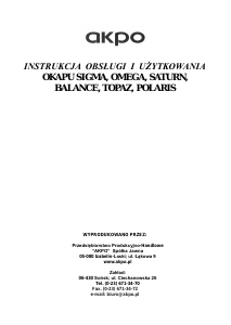 Instrukcja Akpo Sigma Okap kuchenny
