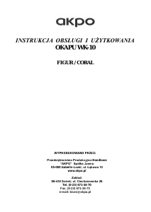 Instrukcja Akpo Coral Okap kuchenny