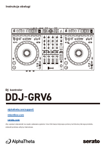Instrukcja AlphaTheta DDJ-GRV6 Konsola mikserska