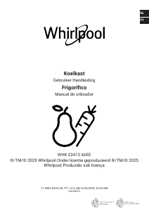 Manual Whirlpool WHK 22413 X6EE Frigorífico combinado
