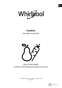 Priročnik Whirlpool WHK 25404 XBR5E Hladilnik in zamrzovalnik
