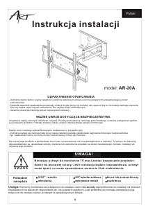 Instrukcja Art AR-20A Uchwyt ścienny