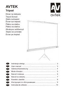 Instrukcja Avtek Tripod PRO 180 Ekran projekcyjny