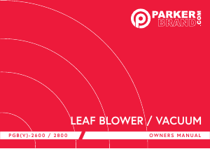 Handleiding Parker PGBV-2600 Bladblazer