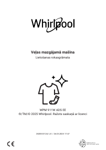 Rokasgrāmata Whirlpool WPM 911W ADS EE Veļas mašīna