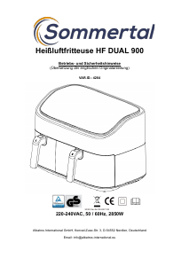 Bruksanvisning Sommertal HF DUAL 900 Fritös
