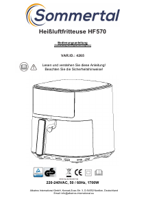 Bruksanvisning Sommertal HF570 Fritös
