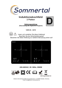 Bedienungsanleitung Sommertal 4128 Kochfeld