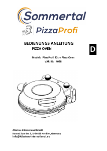 Mode d’emploi Sommertal 4038 PizzaProfi Four à pizza