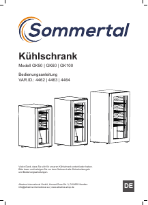 Manual de uso Sommertal GK50 Refrigerador