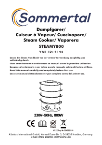 Manuale Sommertal STEAMY800 Vaporiera