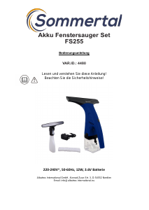 Manual de uso Sommertal FS255 Limpiacristales