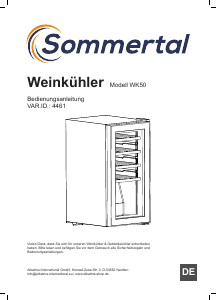 Bedienungsanleitung Sommertal WK50 Weinklimaschrank