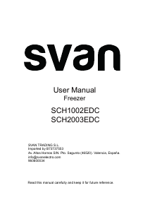 Bruksanvisning Svan SCH1002EDC Frys