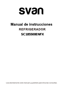 Handleiding Svan SC185500ENFX Koel-vries combinatie