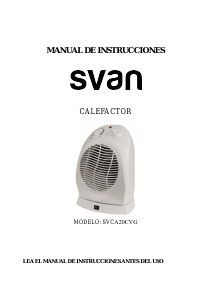 Manual de uso Svan SVCA20CVG Calefactor