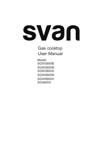 Manual de uso Svan SGW4600N Placa