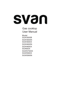 Handleiding Svan SGW57500X Kookplaat
