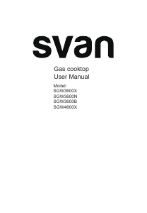 Handleiding Svan SGW3600N Kookplaat