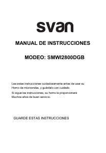 Bruksanvisning Svan SMWI2800DGB Mikrovågsugn