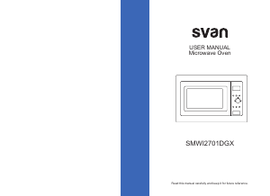 Bruksanvisning Svan SMWI2701DGX Mikrovågsugn