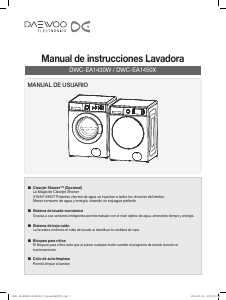 Manual de uso Daewoo DWC-EA1450X Lavadora