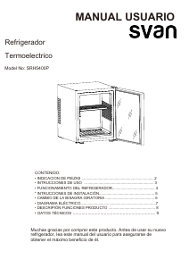 Manual de uso Svan SRH5400P Refrigerador