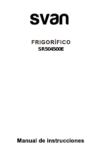 Manual Svan SR504500E Frigorífico