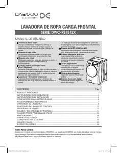 Manual de uso Daewoo DWC-PS1512X Lavadora