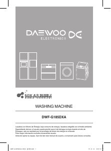 Manual de uso Daewoo DWF-G185DXA Lavadora