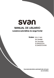 Manual de uso Svan SL8400DIDVBX Lavadora