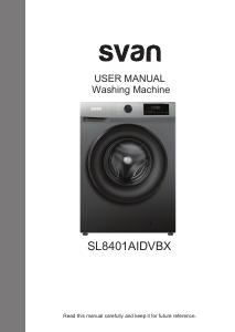 Manual de uso Svan SL8401AIDVBX Lavadora