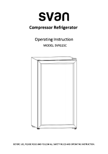 Manual de uso Svan SVR115C Refrigerador