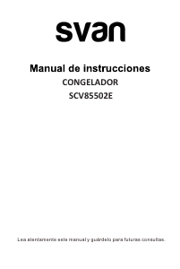 Manual Svan SCV85502E Congelador