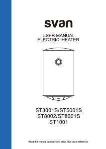 Manual Svan ST1001 Esquentador