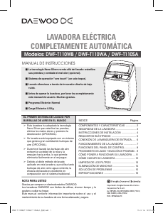 Manual de uso Daewoo DWF-T110WA Lavadora