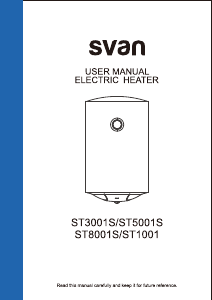 Manual Svan ST8001S Esquentador