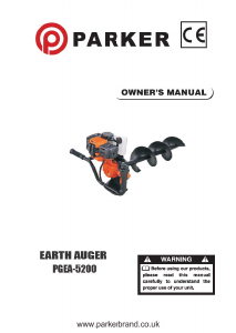 Mode d’emploi Parker PGEA-5200 Tarière foreuse