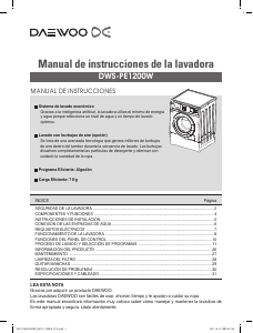 Manual de uso Daewoo DWS-PE1200W Lavadora